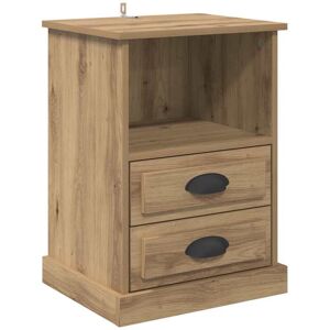 Bedside Cabinet Artisan oak 43 x 36 x 60 cm Engineered wood vidaXL Bedside Cabinet Artisan oak 43 x 36 x 60 cm Engineered wood vidaXL