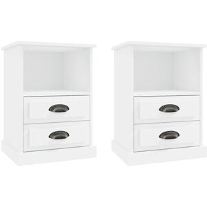Bedside Cabinets 2 pcs White 43x36x60 cm Vidaxl Bedside Cabinets 2 pcs White 43x36x60 cm Vidaxl