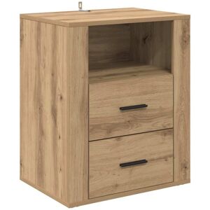 Bedside Cabinet Artisan oak 50 x 36 x 60 cm Engineered wood vidaXL Bedside Cabinet Artisan oak 50 x 36 x 60 cm Engineered wood vidaXL