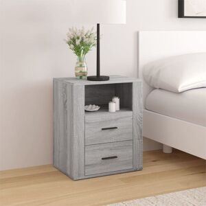 Bedside Cabinet Grey Sonoma 50x36x60 cm Engineered Wood Vidaxl Bedside Cabinet Grey Sonoma 50x36x60 cm Engineered Wood Vidaxl