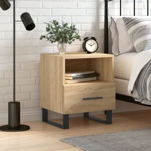 Bedside Cabinet Sonoma Oak 40x35x47.5 cm Engineered Wood vidaXL Bedside Cabinet Sonoma Oak 40x35x47.5 cm Engineered Wood vidaXL