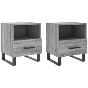 Vidaxl - Bedside Cabinets 2 pcs Grey Sonoma 40x35x47.5 cm Engineered Wood Vidaxl - Bedside Cabinets 2 pcs Grey Sonoma 40x35x47.5 cm Engineered Wood