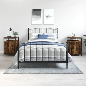 Bedside Cabinets 2 pcs Smoked Oak 40x42x60 cm Engineered Wood Vidaxl Bedside Cabinets 2 pcs Smoked Oak 40x42x60 cm Engineered Wood Vidaxl