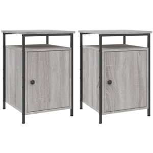 Vidaxl - Bedside Cabinets 2 pcs Grey Sonoma 40x42x60 cm Engineered Wood Vidaxl - Bedside Cabinets 2 pcs Grey Sonoma 40x42x60 cm Engineered Wood