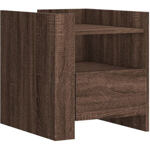 Bedside Cabinet Brown Oak 45x50x50 cm Engineered Wood Vidaxl Bedside Cabinet Brown Oak 45x50x50 cm Engineered Wood Vidaxl