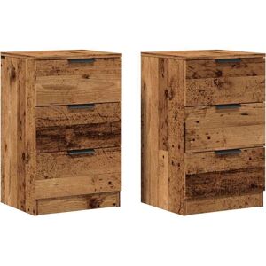 Vidaxl - Bedside Cabinets 2 pcs Old Wood 40x36x65 cm Engineered Wood Vidaxl - Bedside Cabinets 2 pcs Old Wood 40x36x65 cm Engineered Wood