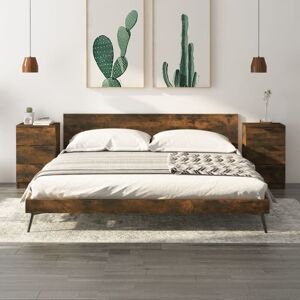 Bedside Cabinets 2 pcs Smoked Oak 40x36x65 cm Vidaxl Bedside Cabinets 2 pcs Smoked Oak 40x36x65 cm Vidaxl