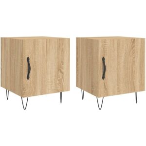 Vidaxl - Bedside Cabinets 2 pcs Sonoma Oak 40x40x50 cm Engineered Wood Vidaxl - Bedside Cabinets 2 pcs Sonoma Oak 40x40x50 cm Engineered Wood