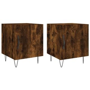 Vidaxl - Bedside Cabinets 2 pcs Smoked Oak 40x40x50 cm Engineered Wood Vidaxl - Bedside Cabinets 2 pcs Smoked Oak 40x40x50 cm Engineered Wood