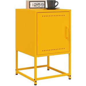 Vidaxl - Bedside Cabinets 2 pcs Mustard Yellow 36x39x60.5 cm Steel Vidaxl - Bedside Cabinets 2 pcs Mustard Yellow 36x39x60.5 cm Steel