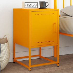 Bedside Cabinet Mustard Yellow 36x39x60.5 cm Steel Vidaxl Bedside Cabinet Mustard Yellow 36x39x60.5 cm Steel Vidaxl