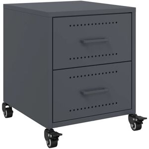Bedside Cabinet Anthracite 36x39x43.5 cm Steel Vidaxl Bedside Cabinet Anthracite 36x39x43.5 cm Steel Vidaxl