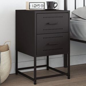 Bedside Cabinet Black 36x39x60.5 cm Steel Vidaxl Bedside Cabinet Black 36x39x60.5 cm Steel Vidaxl
