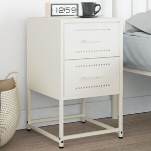 Bedside Cabinet White 36x39x60.5 cm Steel Vidaxl Bedside Cabinet White 36x39x60.5 cm Steel Vidaxl