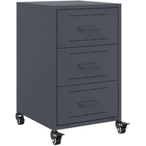 Bedside Cabinet Anthracite 36x39x59 cm Steel Vidaxl Bedside Cabinet Anthracite 36x39x59 cm Steel Vidaxl