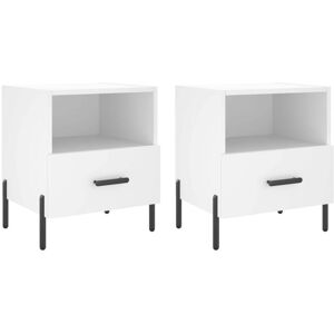 Vidaxl - Bedside Cabinets 2 pcs White 40x35x47.5 cm Engineered Wood Vidaxl - Bedside Cabinets 2 pcs White 40x35x47.5 cm Engineered Wood