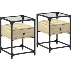Vidaxl - Bedside Cabinets 2 pcs Sonoma Oak 40x40x55 cm Engineered Wood Vidaxl - Bedside Cabinets 2 pcs Sonoma Oak 40x40x55 cm Engineered Wood