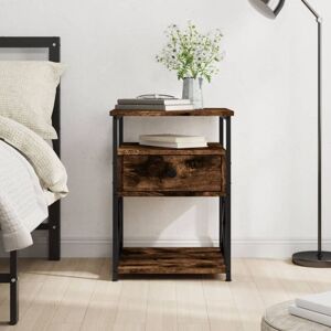 Bedside Cabinet Smoked Oak 40x42x55 cm Engineered Wood Vidaxl Bedside Cabinet Smoked Oak 40x42x55 cm Engineered Wood Vidaxl