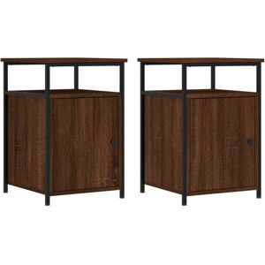 Vidaxl - Bedside Cabinets 2 pcs Brown Oak 40x42x60 cm Engineered Wood Vidaxl - Bedside Cabinets 2 pcs Brown Oak 40x42x60 cm Engineered Wood