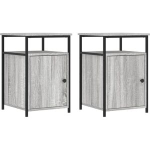 Vidaxl - Bedside Cabinets 2 pcs Grey Sonoma 40x42x60 cm Engineered Wood Vidaxl - Bedside Cabinets 2 pcs Grey Sonoma 40x42x60 cm Engineered Wood