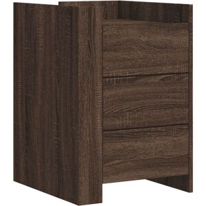 Bedside Cabinet Brown Oak 45x50x65 cm Engineered Wood Vidaxl Bedside Cabinet Brown Oak 45x50x65 cm Engineered Wood Vidaxl