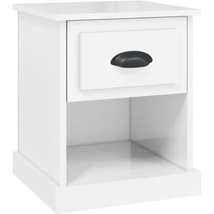 Bedside Cabinet High Gloss White 39x39x47.5 cm Engineered Wood Vidaxl Bedside Cabinet High Gloss White 39x39x47.5 cm Engineered Wood Vidaxl