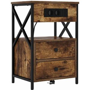 Vidaxl - Bedside Cabinet Smoked oak 40 x 31 x 60 cm Engineered wood Vidaxl - Bedside Cabinet Smoked oak 40 x 31 x 60 cm Engineered wood