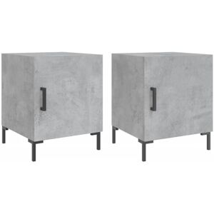 Vidaxl - Bedside Cabinets 2 pcs Concrete Grey 40x40x50 cm Engineered Wood Vidaxl - Bedside Cabinets 2 pcs Concrete Grey 40x40x50 cm Engineered Wood