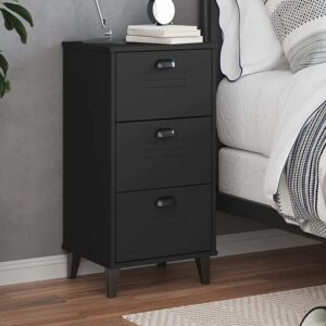 Bedside Cabinet viken Black Engineered Wood Vidaxl Bedside Cabinet viken Black Engineered Wood Vidaxl