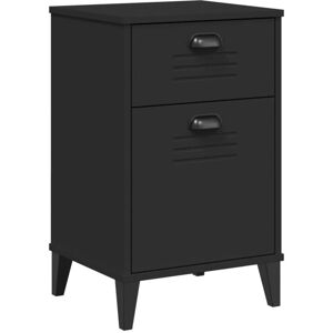 Bedside Cabinet viken Black Engineered Wood Vidaxl Bedside Cabinet viken Black Engineered Wood Vidaxl