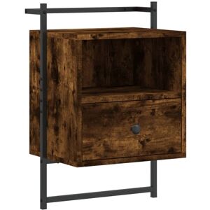 Vidaxl - Bedside Cabinet Wall-mounted Smoked Oak 40x30x61 cm Engineered Wood Vidaxl - Bedside Cabinet Wall-mounted Smoked Oak 40x30x61 cm Engineered Wood