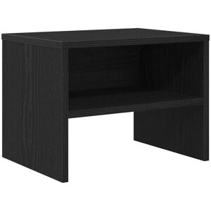 vidaXL Black Oak Bedside Table - 40 x 40 x 30 cm - Rustic Charm vidaXL Black Oak Bedside Table - 40 x 40 x 30 cm - Rustic Charm