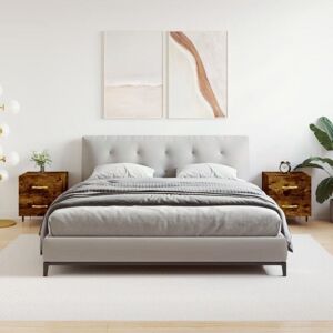 Vidaxl - Bedside Cabinets 2 pcs Smoked Oak 40x35x47.5 cm Engineered Wood Vidaxl - Bedside Cabinets 2 pcs Smoked Oak 40x35x47.5 cm Engineered Wood