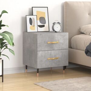 vidaXL Bedside table concrete grey 40x35x47.5 cm wood-based material - Bedside table vidaXL Bedside table concrete grey 40x35x47.5 cm wood-based material - Bedside table