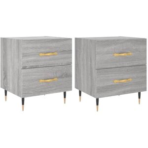 Vidaxl - Bedside Cabinets 2 pcs Grey Sonoma 40x35x47.5 cm Engineered Wood Vidaxl - Bedside Cabinets 2 pcs Grey Sonoma 40x35x47.5 cm Engineered Wood