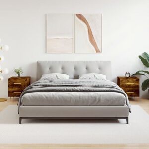 Vidaxl - Bedside Cabinets 2 pcs Smoked Oak 40x35x47.5 cm Engineered Wood Vidaxl - Bedside Cabinets 2 pcs Smoked Oak 40x35x47.5 cm Engineered Wood