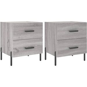 Vidaxl - Bedside Cabinets 2 pcs Grey Sonoma 40x35x47.5 cm Engineered Wood Vidaxl - Bedside Cabinets 2 pcs Grey Sonoma 40x35x47.5 cm Engineered Wood