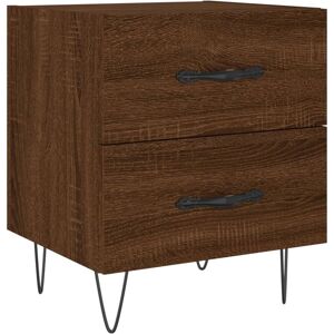 Bedside Cabinet Brown Oak 40x35x47.5 cm Engineered Wood vidaXL Bedside Cabinet Brown Oak 40x35x47.5 cm Engineered Wood vidaXL
