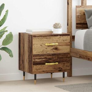 Vidaxl - Bedside Cabinet with Drawer 2 pcs Old wood 40 x 35 x 47.5 cm Vidaxl - Bedside Cabinet with Drawer 2 pcs Old wood 40 x 35 x 47.5 cm