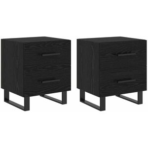 Vidaxl - Bedside Cabinets with Drawer 2 pcs Black oak 40 x 35 x 47.5 cm Vidaxl - Bedside Cabinets with Drawer 2 pcs Black oak 40 x 35 x 47.5 cm