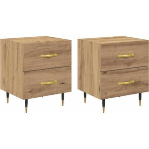 Vidaxl - Bedside Cabinet with Drawer 2 pcs Artisan oak 40 x 35 x 47.5 cm Vidaxl - Bedside Cabinet with Drawer 2 pcs Artisan oak 40 x 35 x 47.5 cm