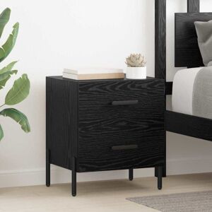 Bedside Cabinet Black oak 40 x 35 x 47.5 cm Engineered wood vidaXL Bedside Cabinet Black oak 40 x 35 x 47.5 cm Engineered wood vidaXL
