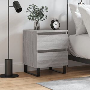 Bedside Cabinet Grey Sonoma 40x35x50 cm Engineered Wood vidaXL Bedside Cabinet Grey Sonoma 40x35x50 cm Engineered Wood vidaXL