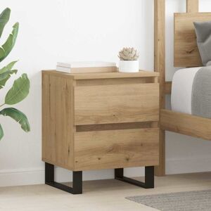 Bedside Cabinet Artisan oak 40 x 35 x 50 cm Engineered wood vidaXL Bedside Cabinet Artisan oak 40 x 35 x 50 cm Engineered wood vidaXL