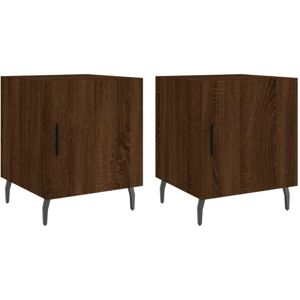 Vidaxl - Bedside Cabinets 2 pcs Brown Oak 40x40x50 cm Engineered Wood Vidaxl - Bedside Cabinets 2 pcs Brown Oak 40x40x50 cm Engineered Wood