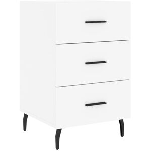 vidaXL White Bedside Cabinet 40x40x66 - Bedside Table Modern Design vidaXL White Bedside Cabinet 40x40x66 - Bedside Table Modern Design