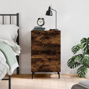 vidaXL Bedside Cabinet Smoked Oak Engineer - Bedside Table Nightstand vidaXL Bedside Cabinet Smoked Oak Engineer - Bedside Table Nightstand