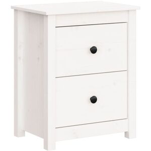Bedside Cabinet White 50x35x61.5 cm Solid Wood Pine Vidaxl Bedside Cabinet White 50x35x61.5 cm Solid Wood Pine Vidaxl