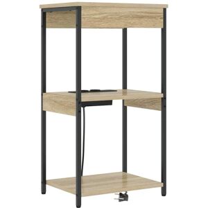 vidaXL Bedside table with charging station - Bedside table, Brown, Model: Sonoma oak, Modern design vidaXL Bedside table with charging station - Bedside table, Brown, Model: Sonoma oak, Modern design