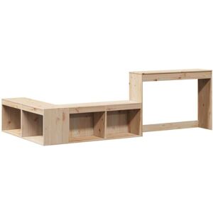 Bedside Cabinet with Desk 232x112x75 cm Solid Wood Pine Vidaxl Bedside Cabinet with Desk 232x112x75 cm Solid Wood Pine Vidaxl